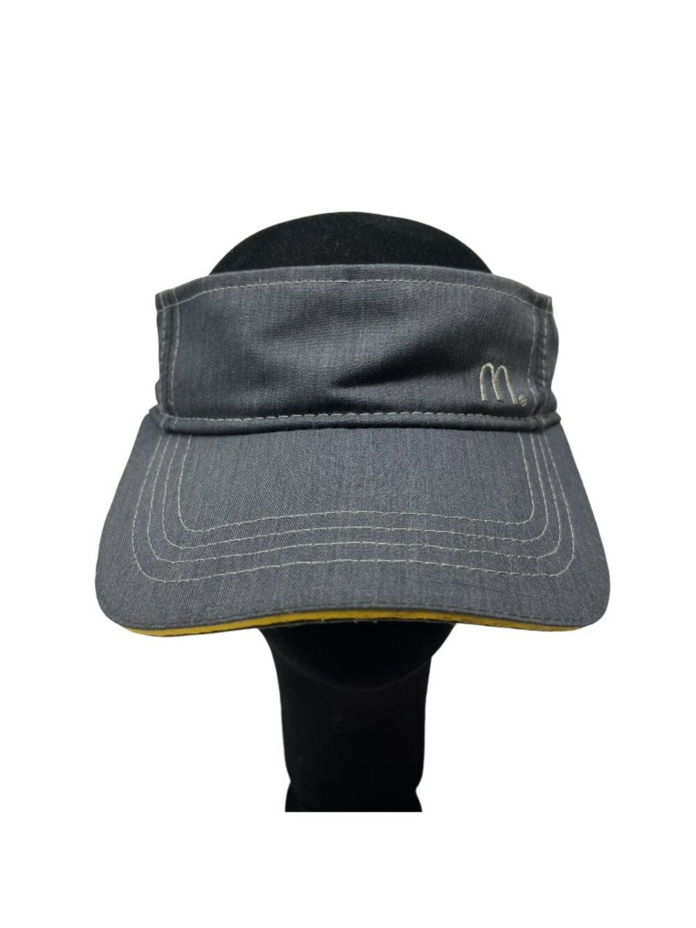 McDonald's Employee Visor Hat Costume Dress Up Gray Timeless Elements Fast Food